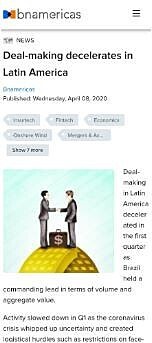 Deal-making decelerates in Latin America